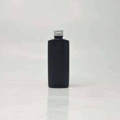 100ml HDPE Black Bottle - Alu Cap Silver