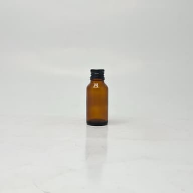 20ml Amber Glass Bottle - Alu Cap Black