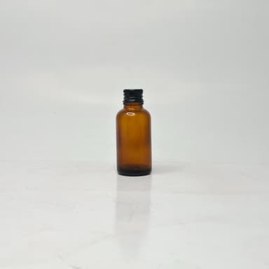 30ml Amber Glass Bottle - Alu Cap Black