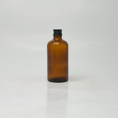 100ml Amber Glass Bottle - Alu Cap Black