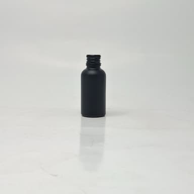 30ml Black Glass Bottle - Alu cap Black