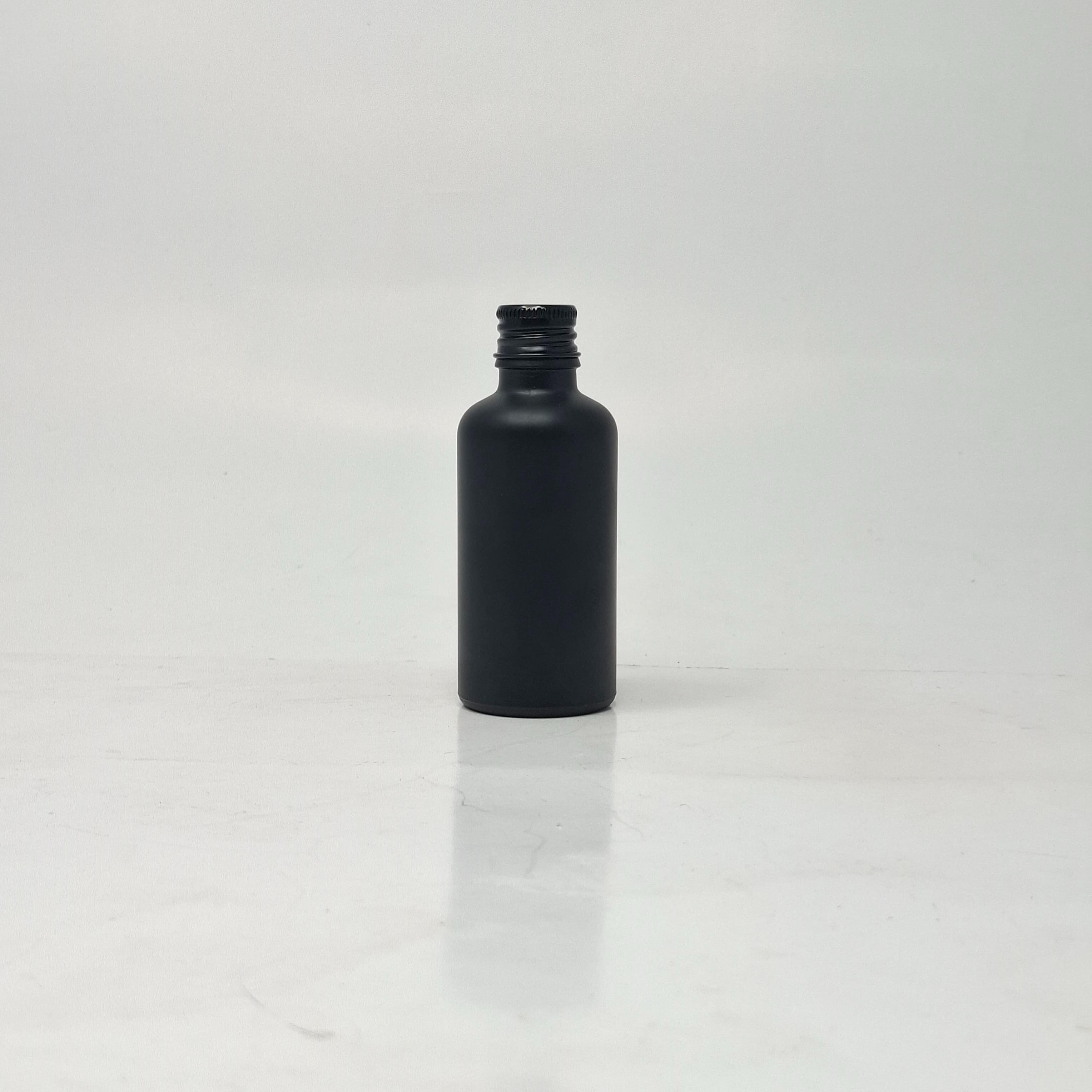 Main image of 50ml Black Glass Bottle - Alu Cap Black
