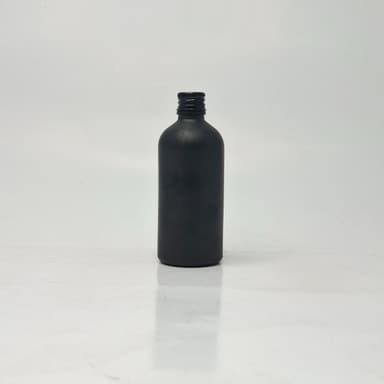 100ml Black Glass Bottle - Alu Cap Black