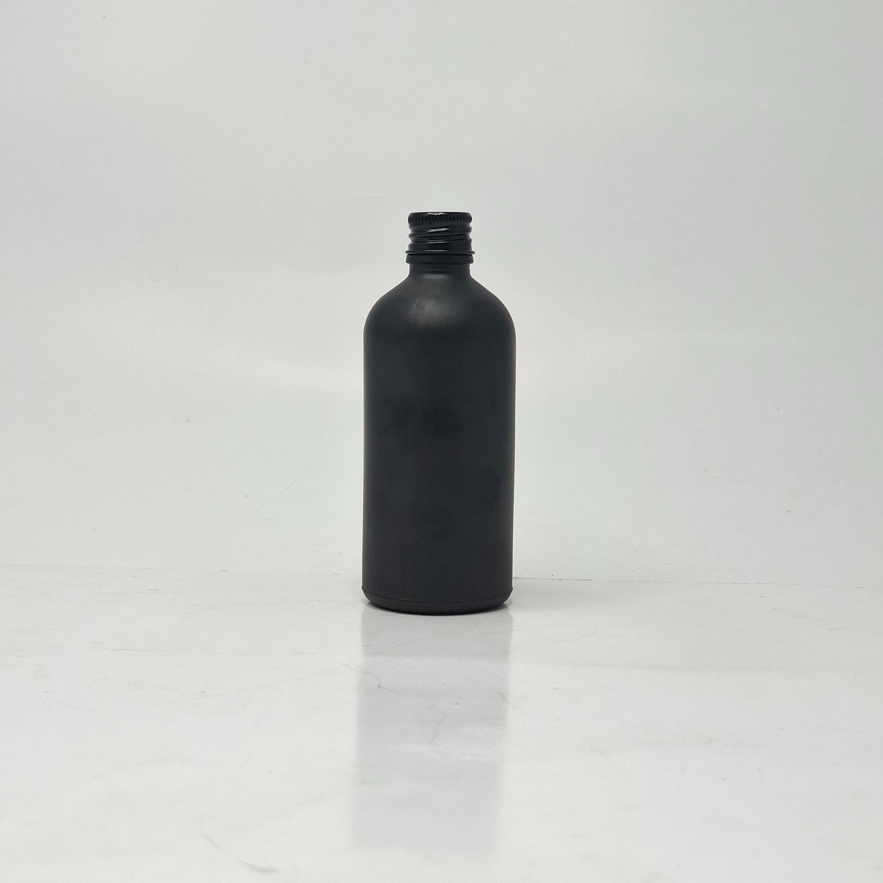 Main image of 100ml Black Glass Bottle - Alu Cap Black