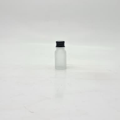 10ml Frosted Glass Bottle - Alu Cap Black 