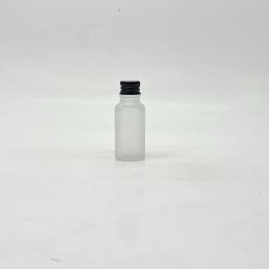 20ml Frosted Glass Bottle - Alu Cap Black 