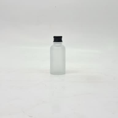 30ml Frosted Glass Bottle - Alu Cap Black 