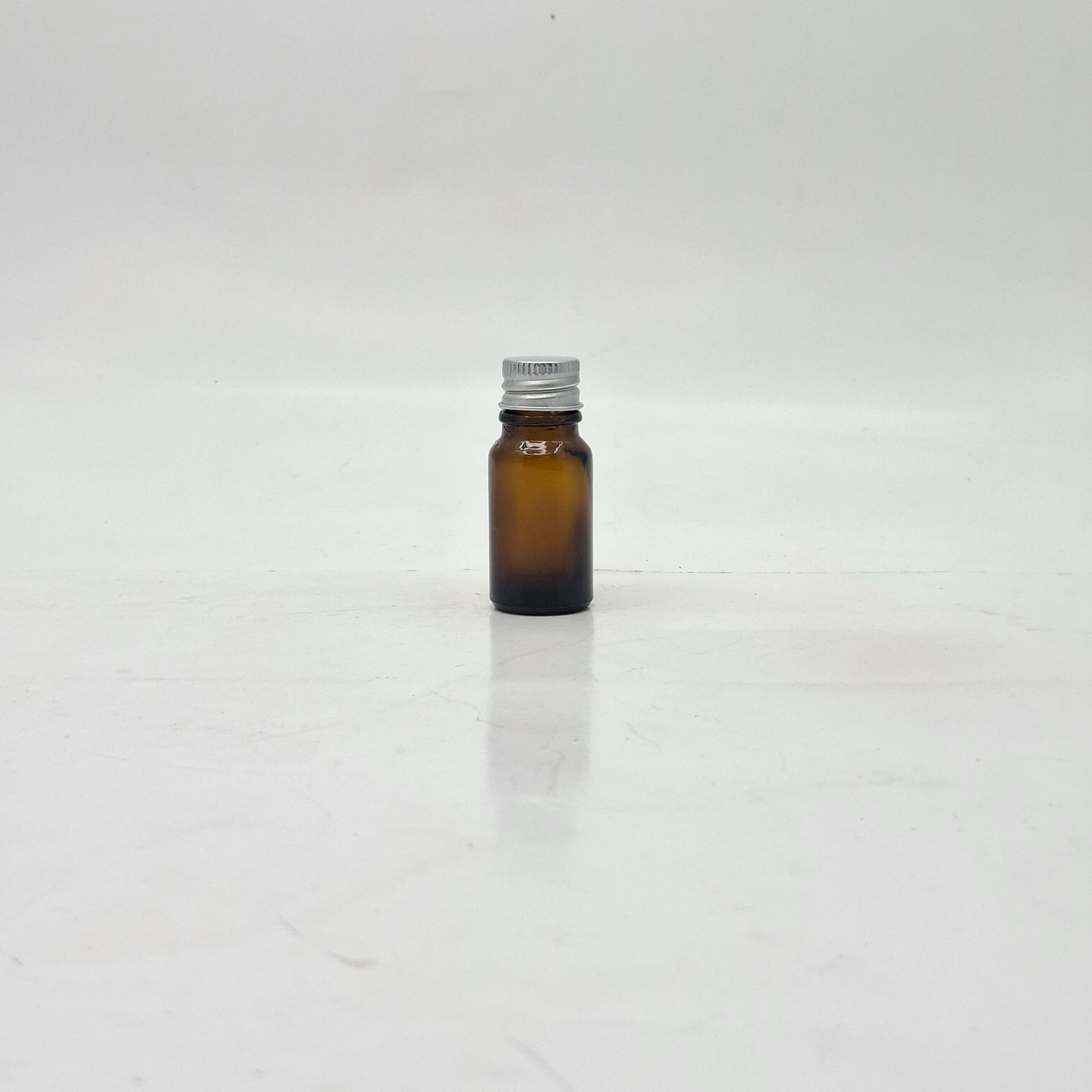 Main image of 10ml Amber Glass Bottle - Alu Lid Silver