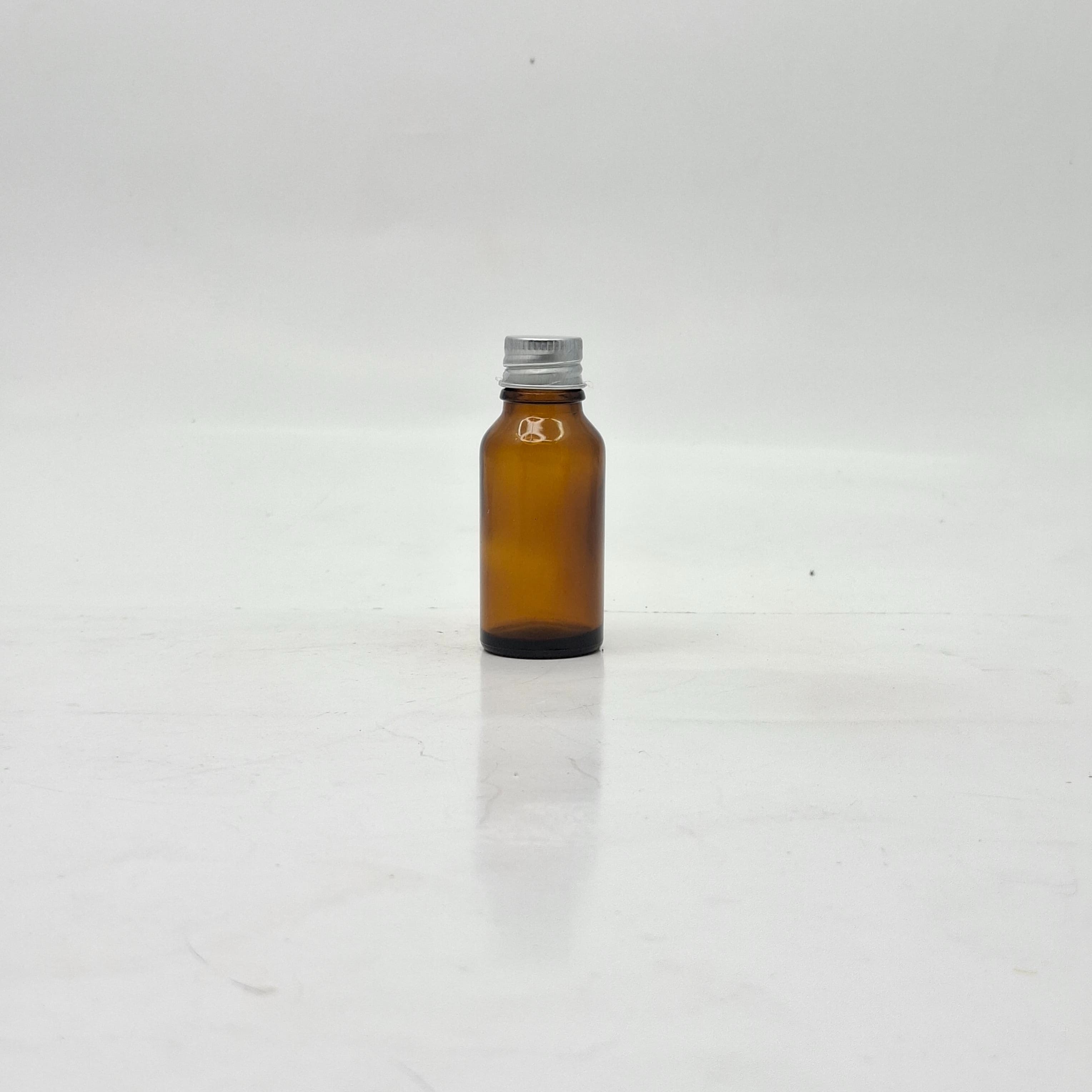 Main image of 20ml Amber Glass Bottle - Alu Cap Silver