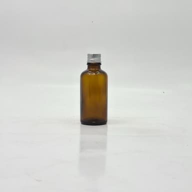 50ml Amber Glass Bottle - Alu Cap Silver