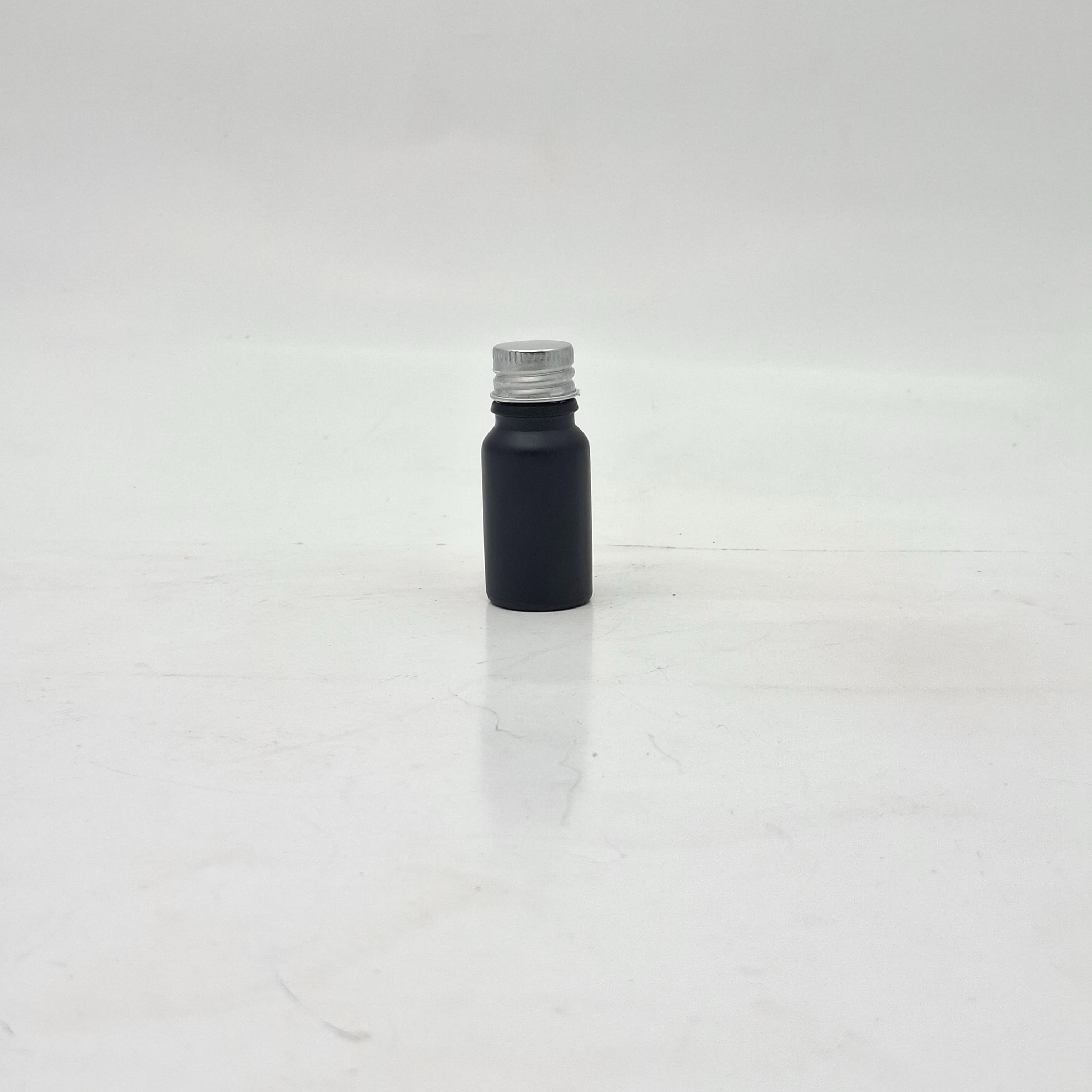 Main image of 10ml Black Glass Bottle - Alu Cap Silver
