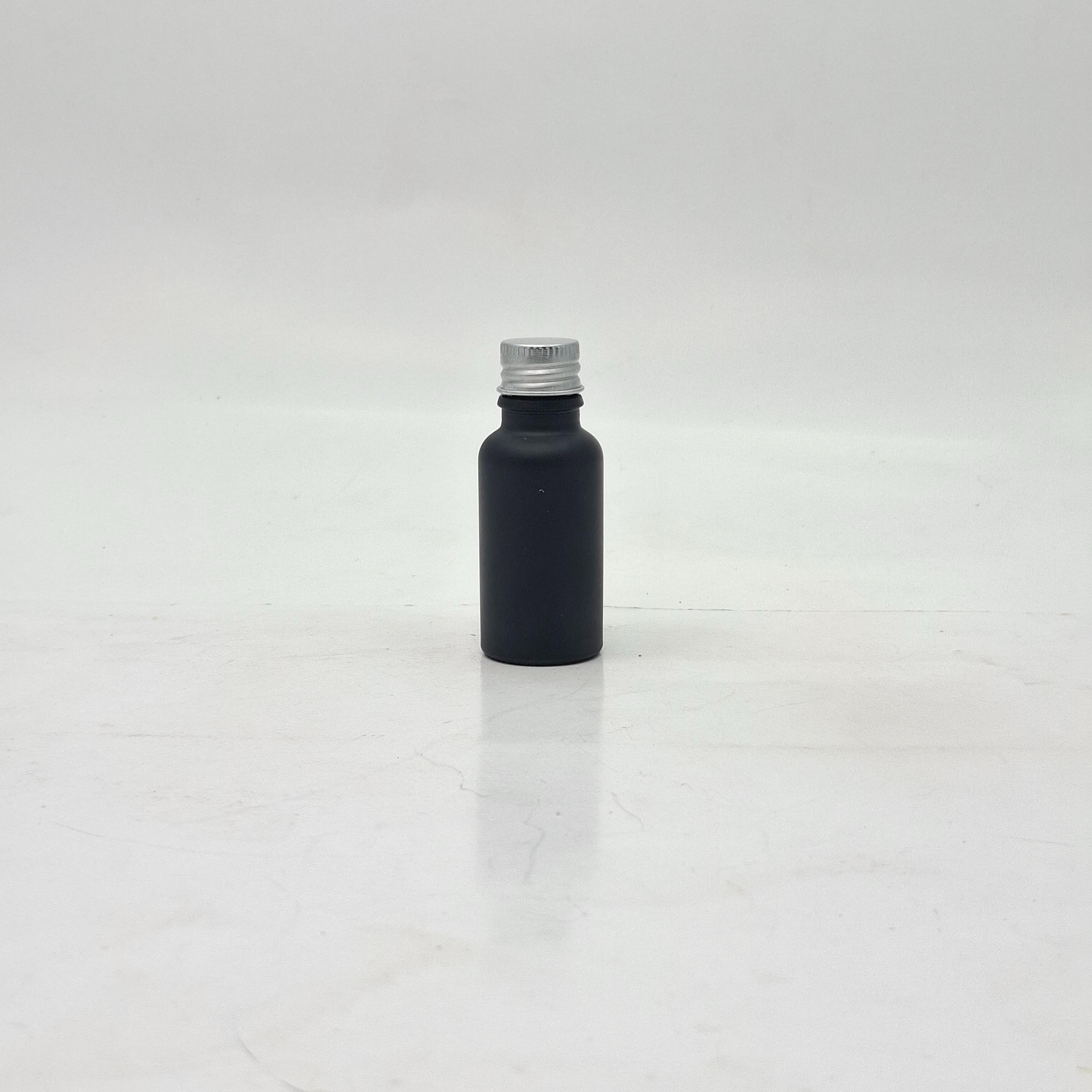 Main image of 20ml Black Glass Bottle - Alu Cap Silver