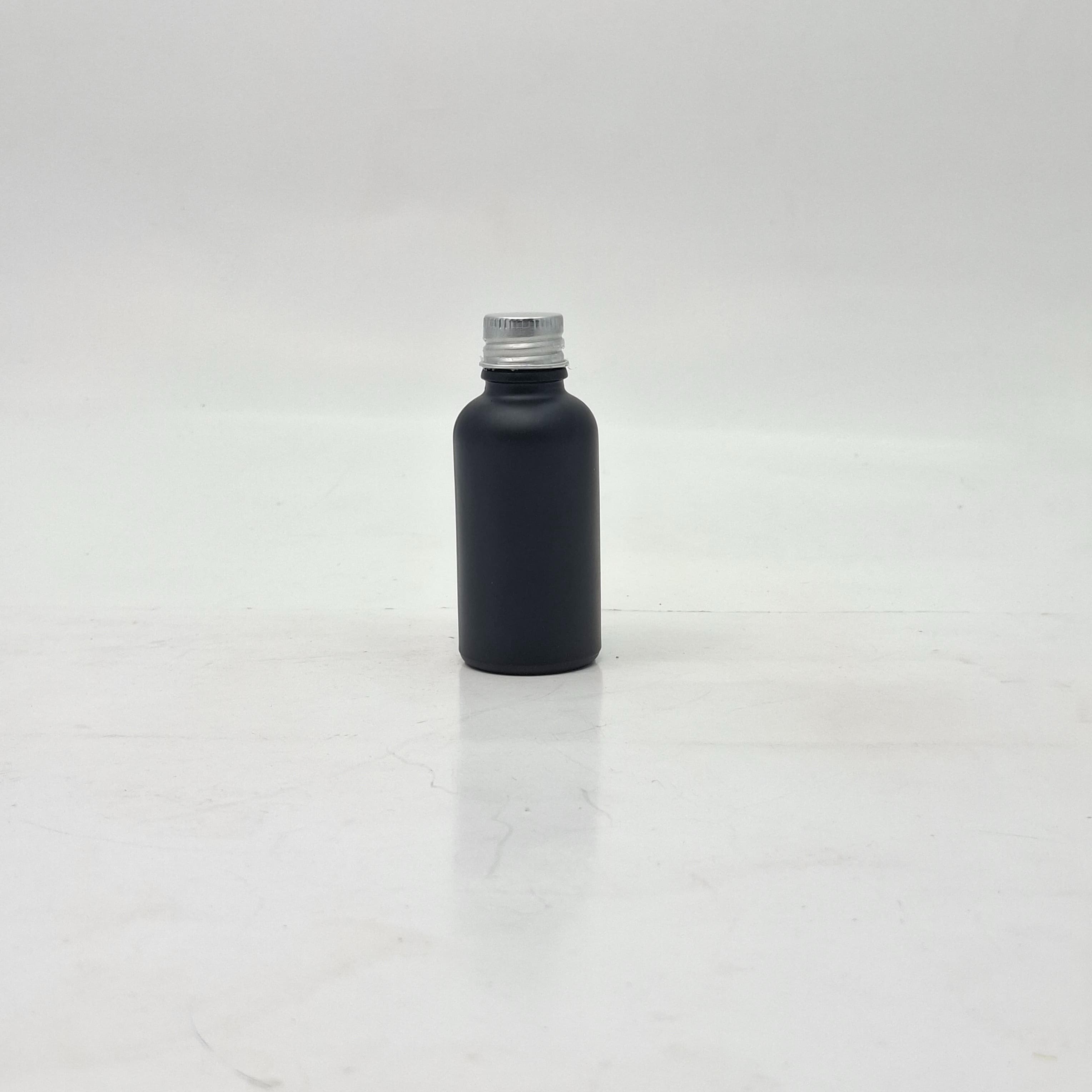 Main image of 30ml Black Glass  Bottle - Alu Cap Silver