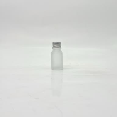 10ml Frosted Glass Bottle - Alu Cap Silver