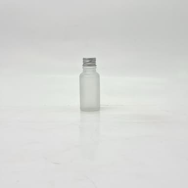 20ml Frosted Glass Bottle - Alu Cap Silver
