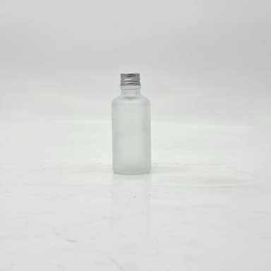 50ml Frosted Glass Bottle - Alu Cap Silver