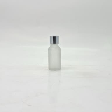 20ml Frosted Glass Bottle -18mm Shine Silver Lid with insert