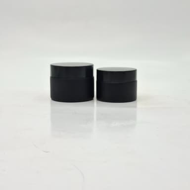 Black Glass Jar - Black Lid