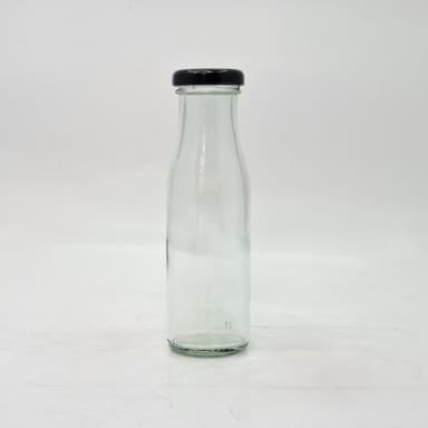 200ml Epic Glass Bottle - Black Lid 