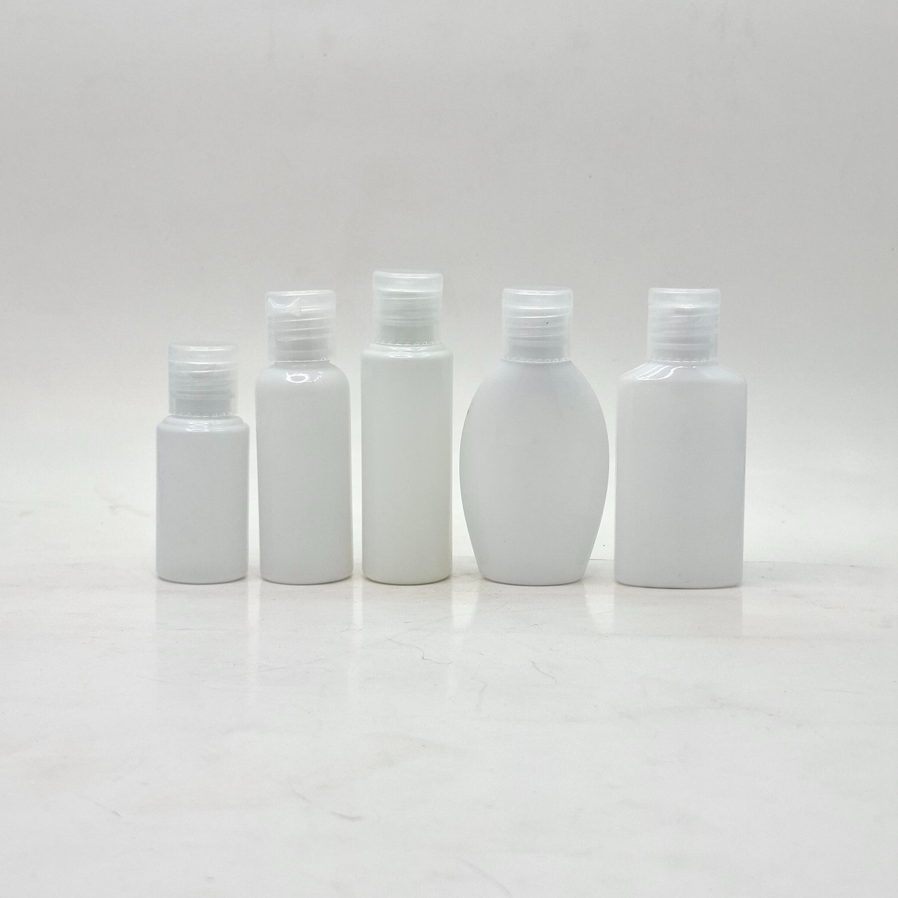 Main image of 30ml-50ml White Bottle - Flip top Lid Clear