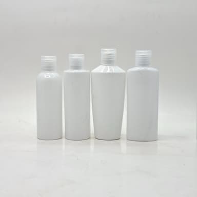 100ml White Bottle - Flip Top Lid Clear
