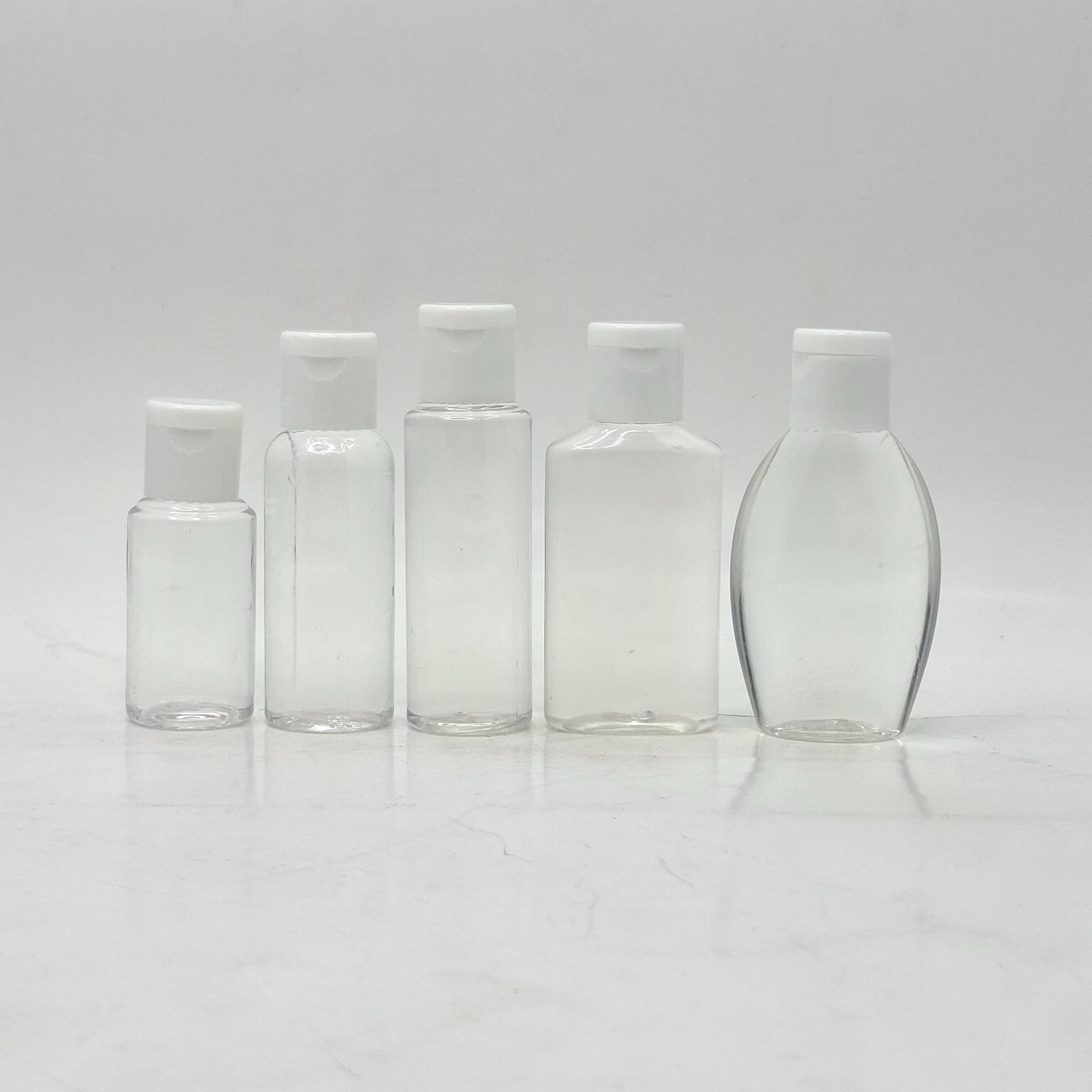 Main image of 30ml-50ml Clear Bottle - Flip Top Lid White