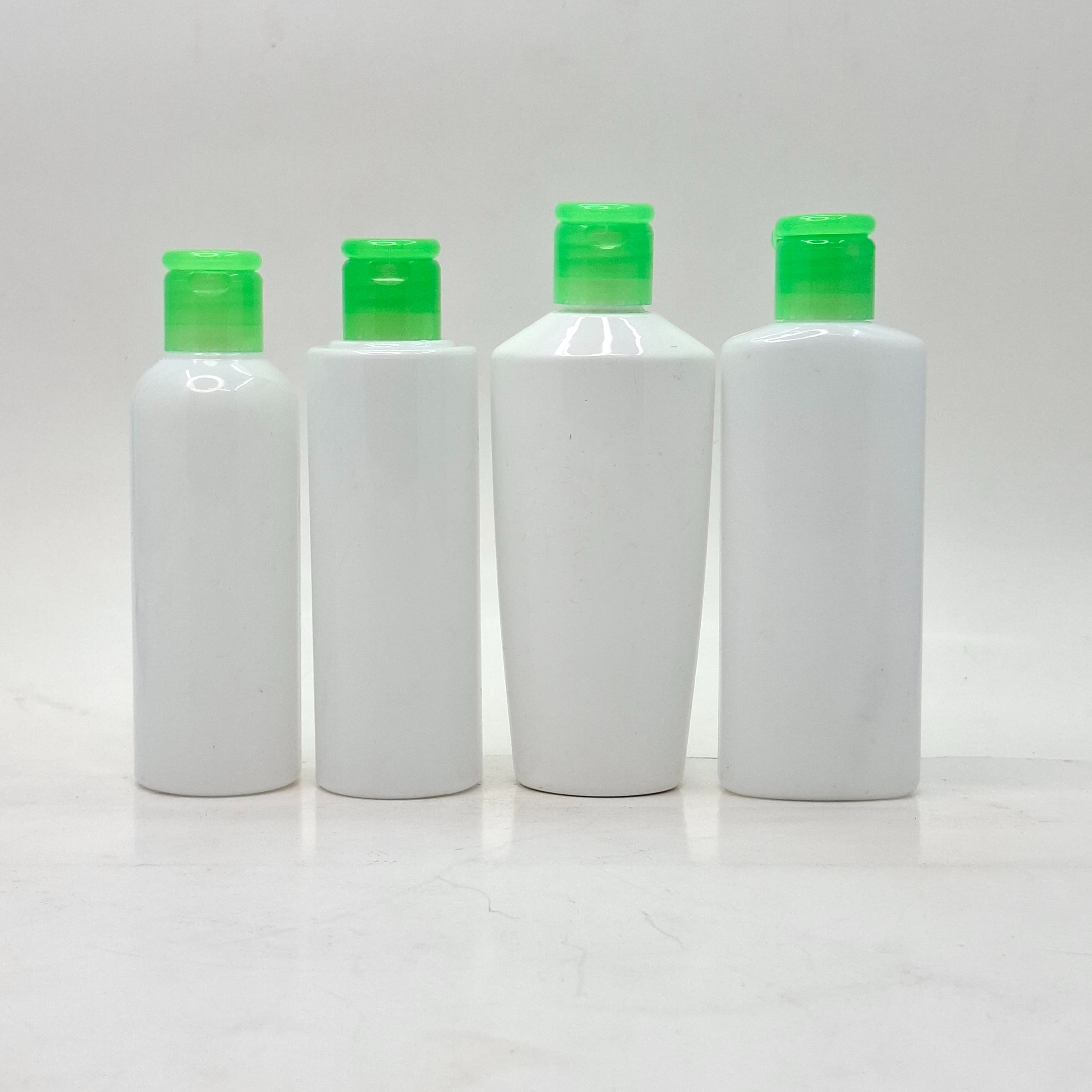 Main image of 100ml White Bottle - Flip Top Lid Green