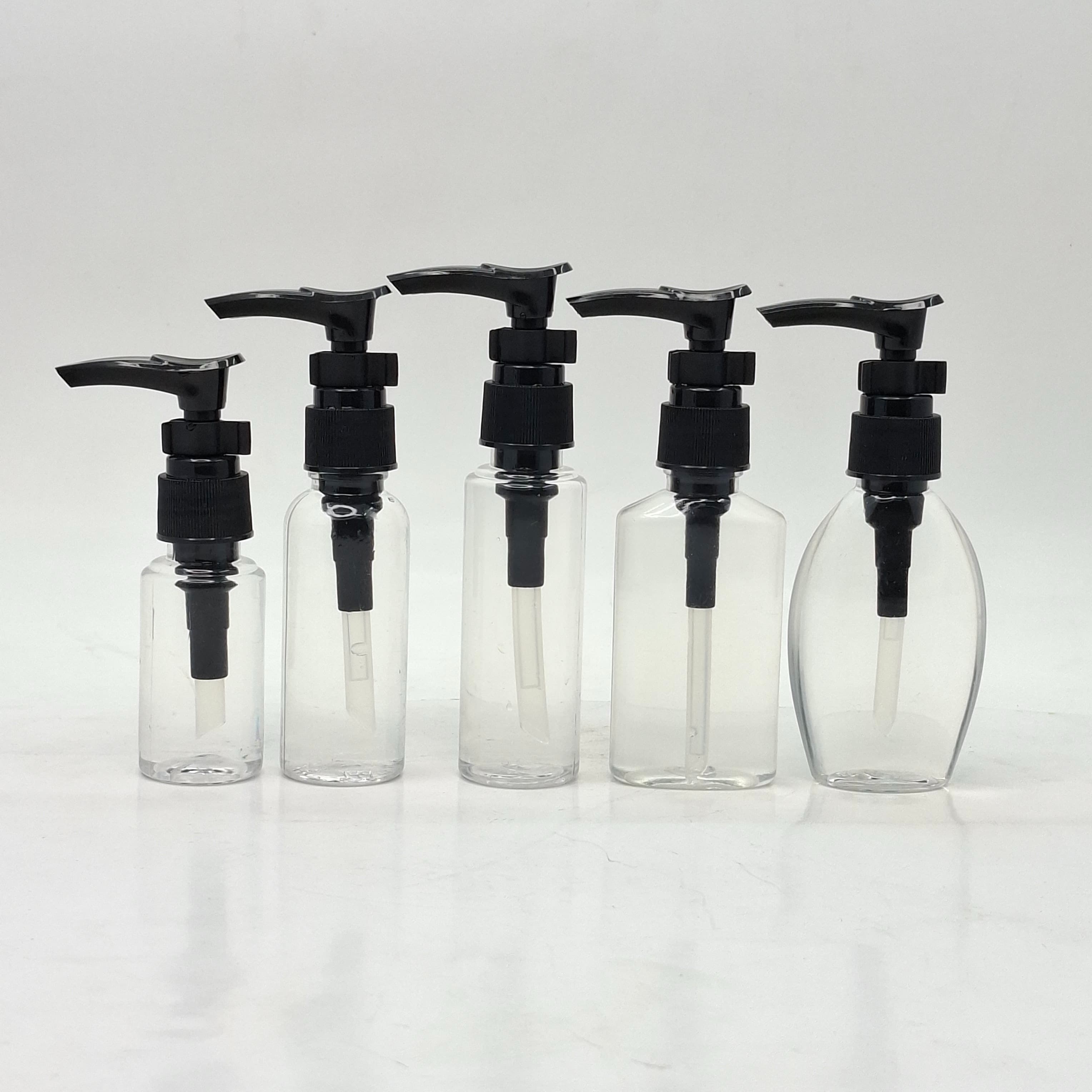 Main image of 30ml-50ml Clear Bottle-Clip Pump Black 