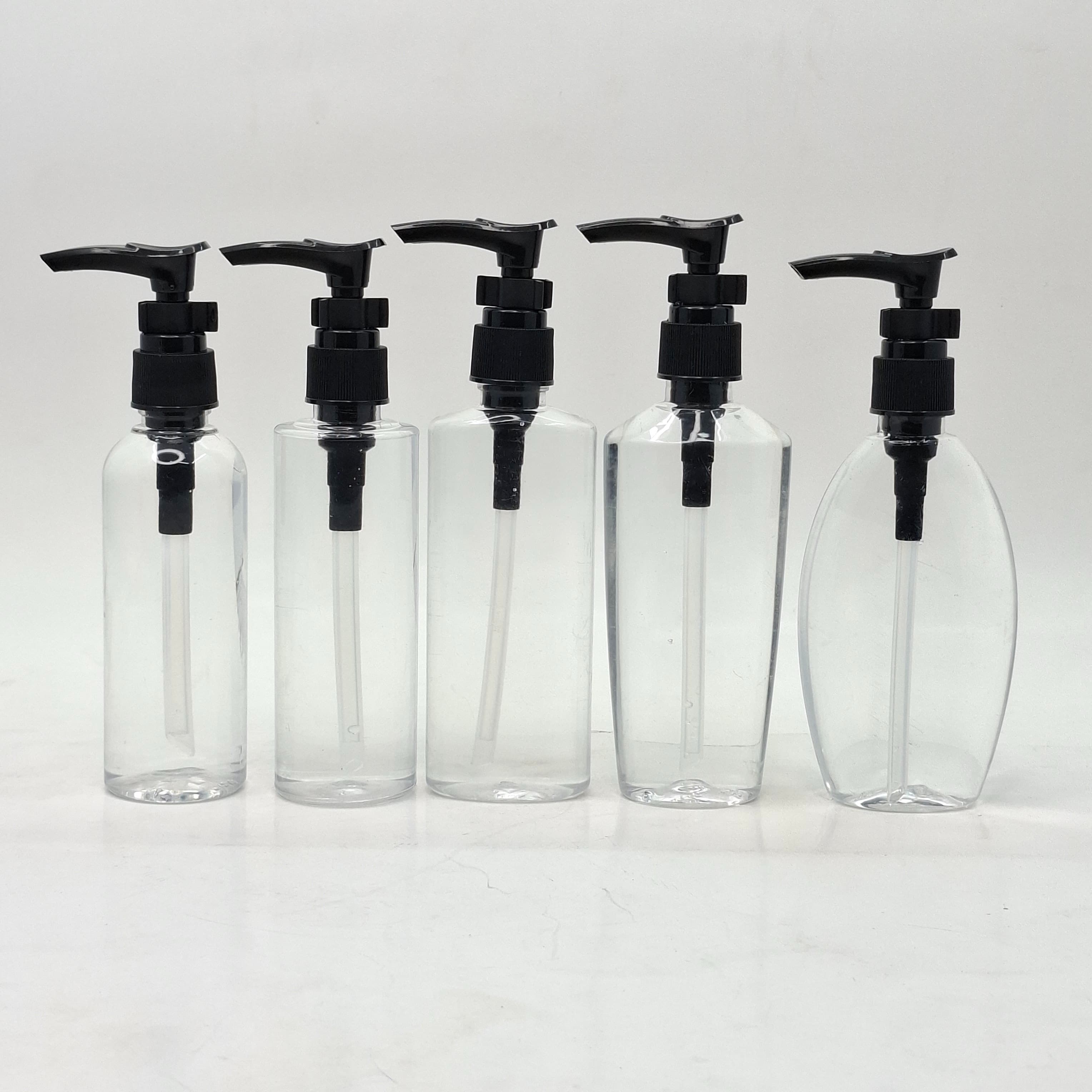 Main image of 100ml Clear Bottle - Clip Pump Black
