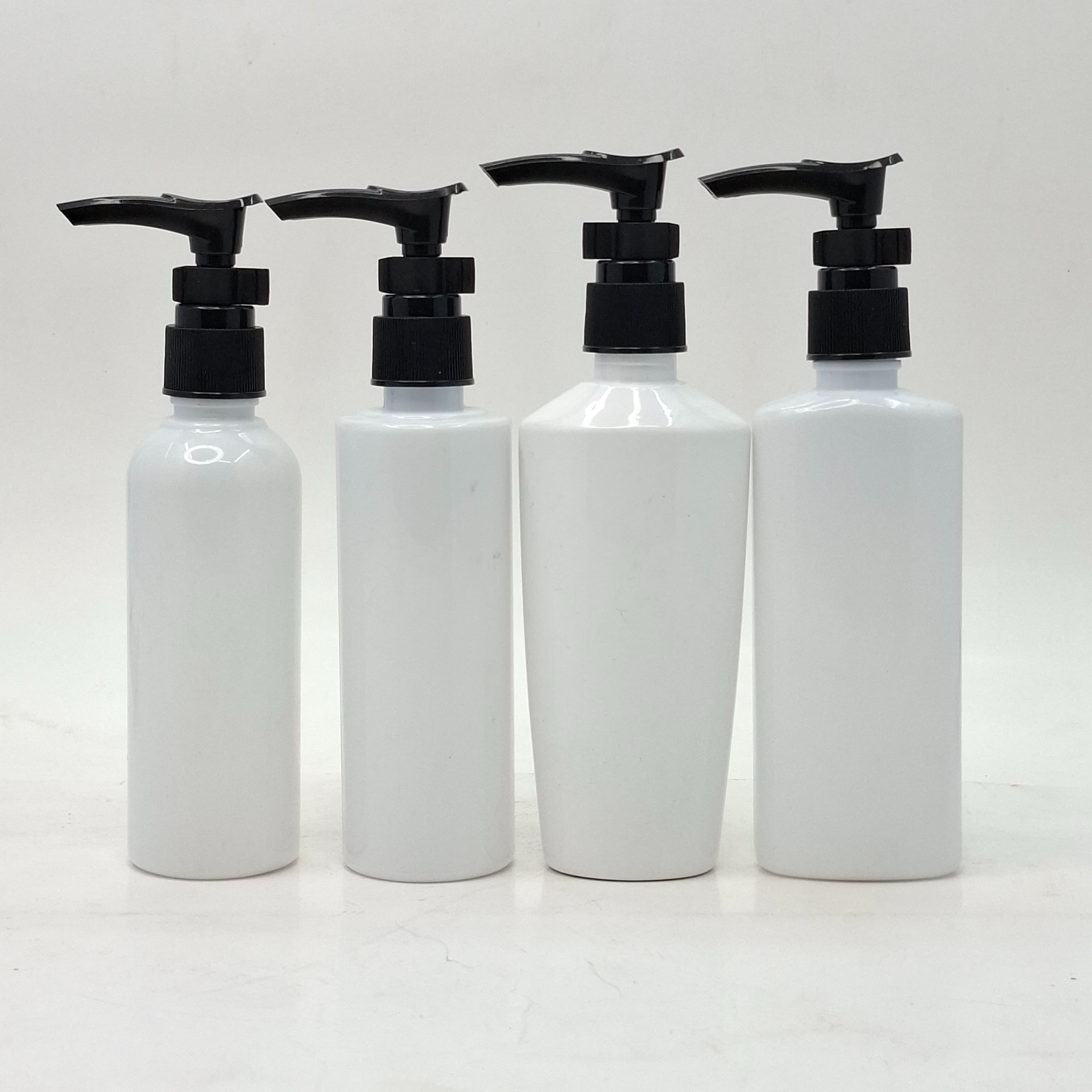 Main image of 100ml White Bottle - Clip Pump Black