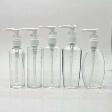 100ml Clear Bottle-Clip Pump White