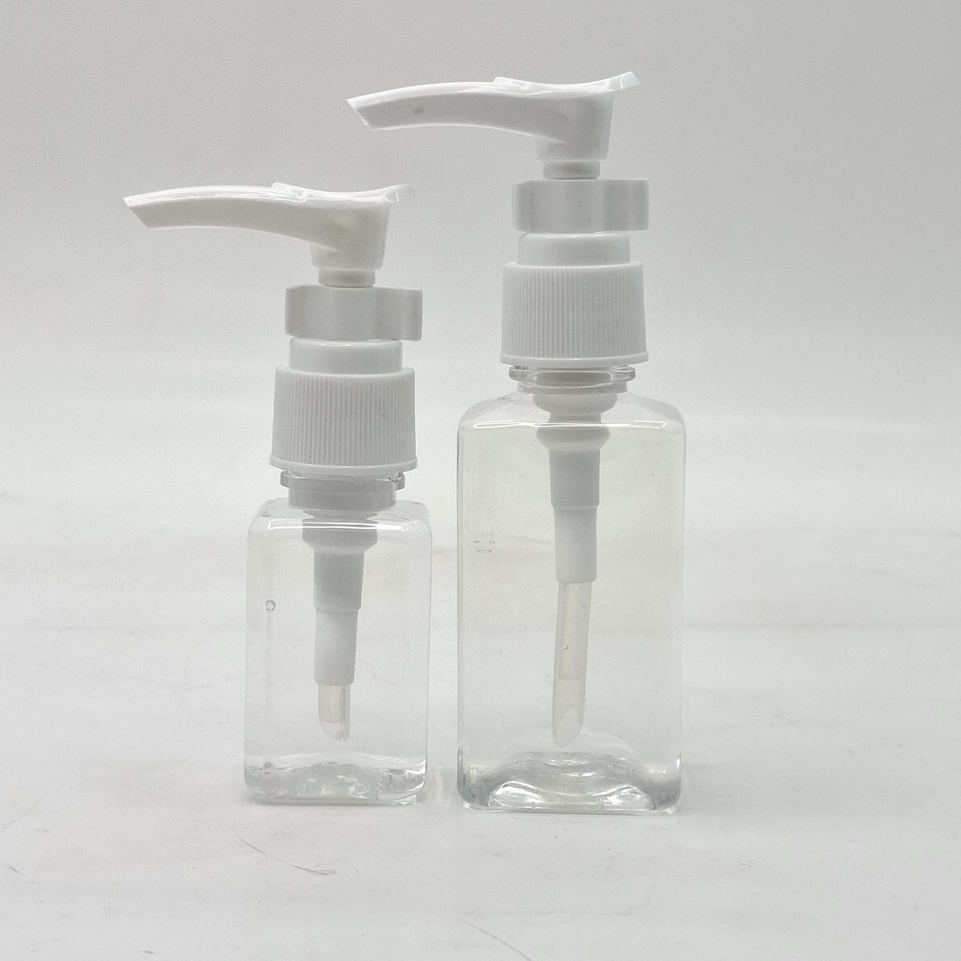 Main image of 30ml-50ml Square Bottle - Clip Pump White