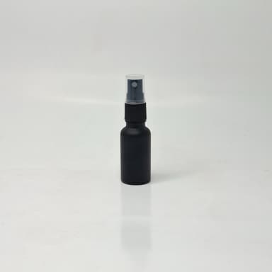 20ml Black Glass Bottle -  Black Spray