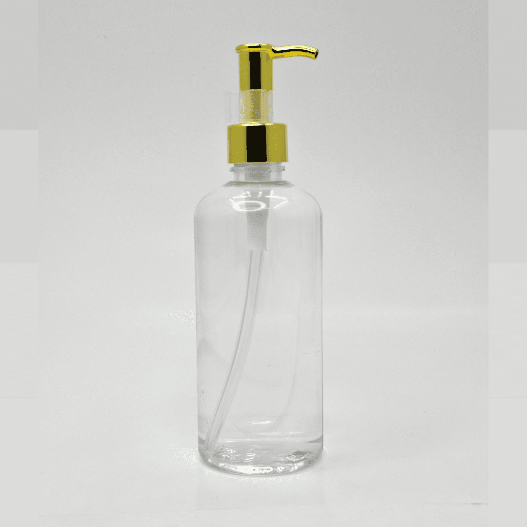 Main image of 300ml Round Bottle - Gold Long Neck Pump