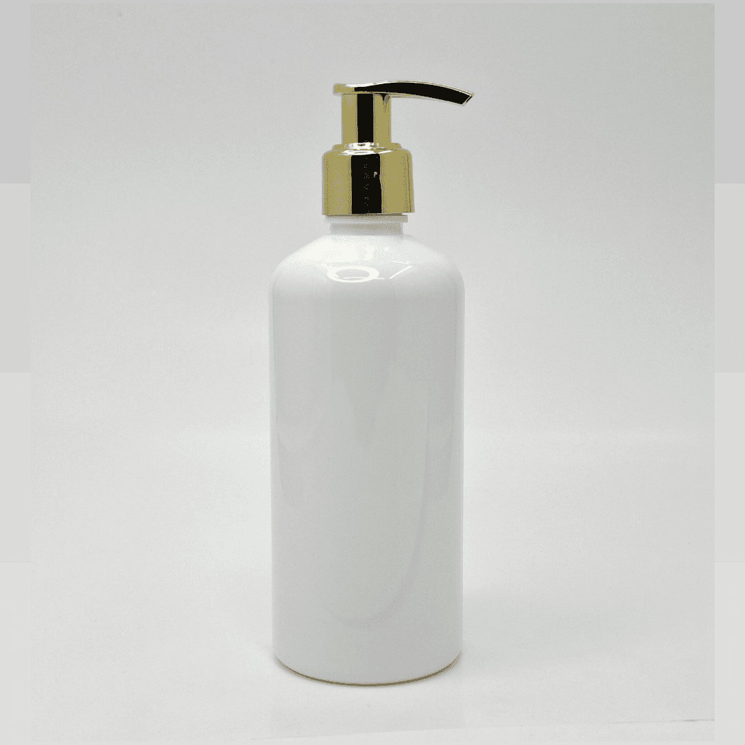Main image of 300ml White Bottle - Gold Pump