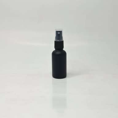 30ml Black Glass Bottle - Black Spray
