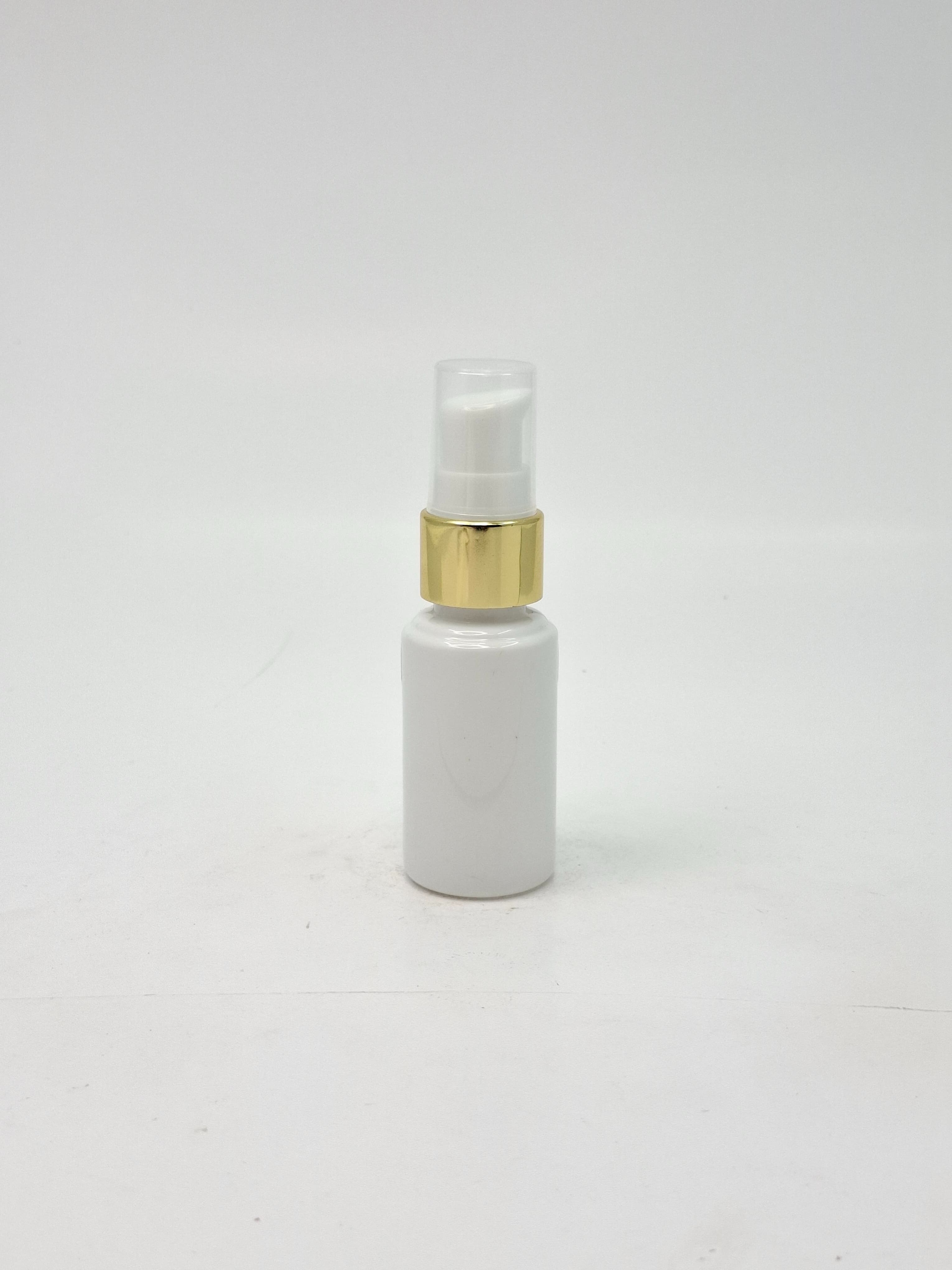 Main image of 30ml Round Bottle White - Gold Pump