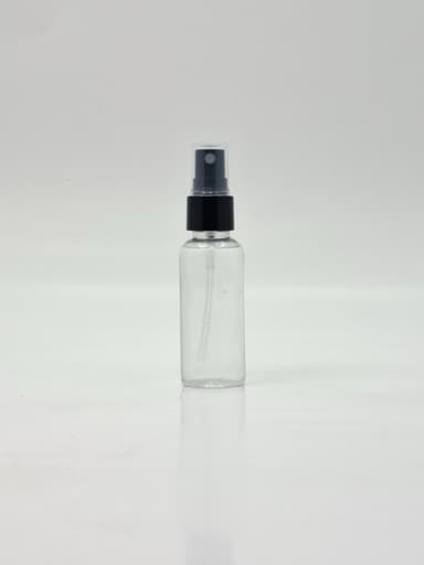 40ml Round Bottle Clear - Black Spray