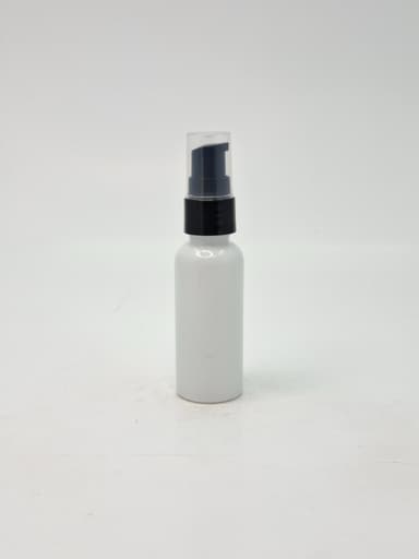 40ml Round Bottle White - Black Pump