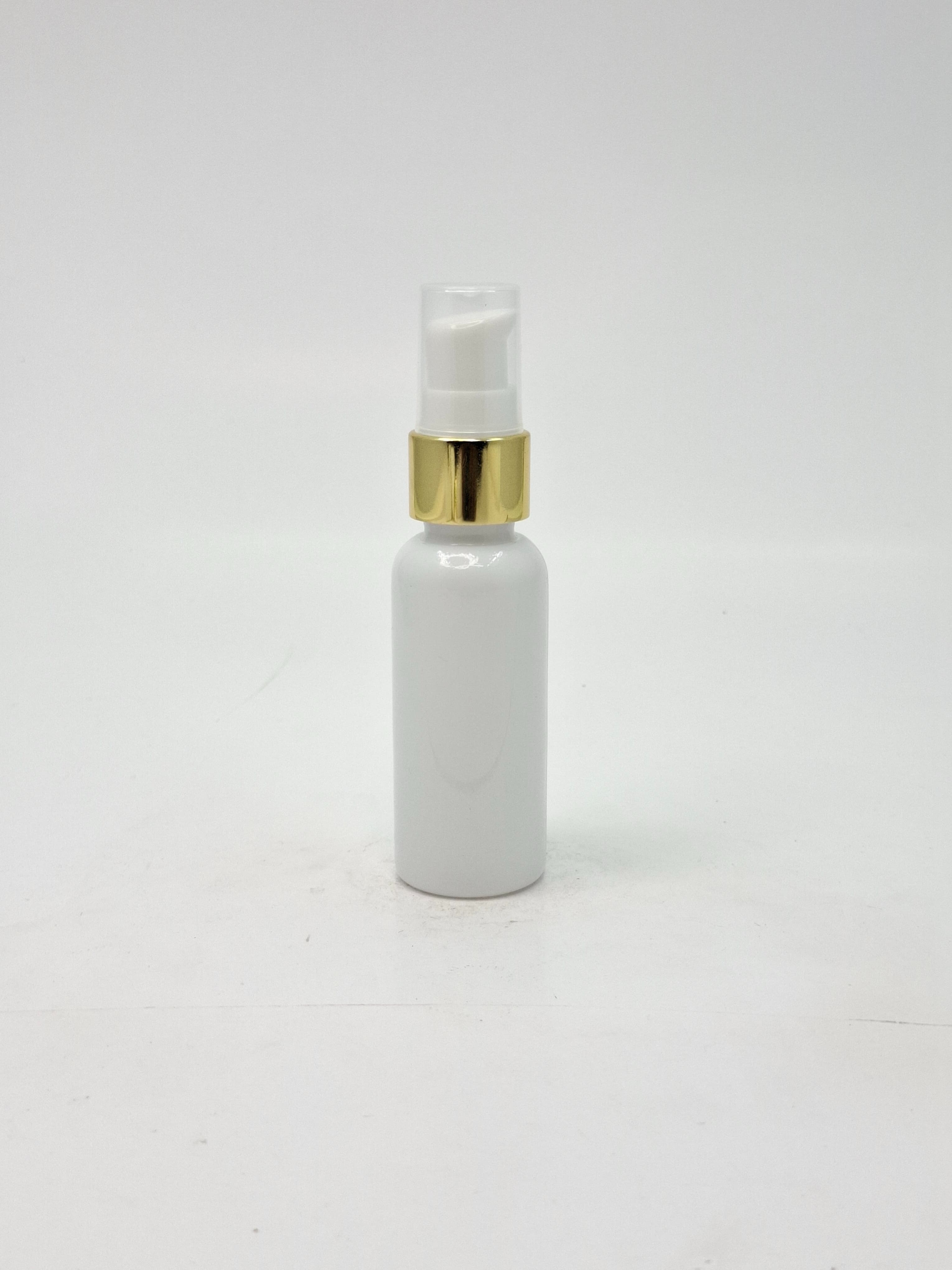 Main image of 40ml Round Bottle White - Gold Pump