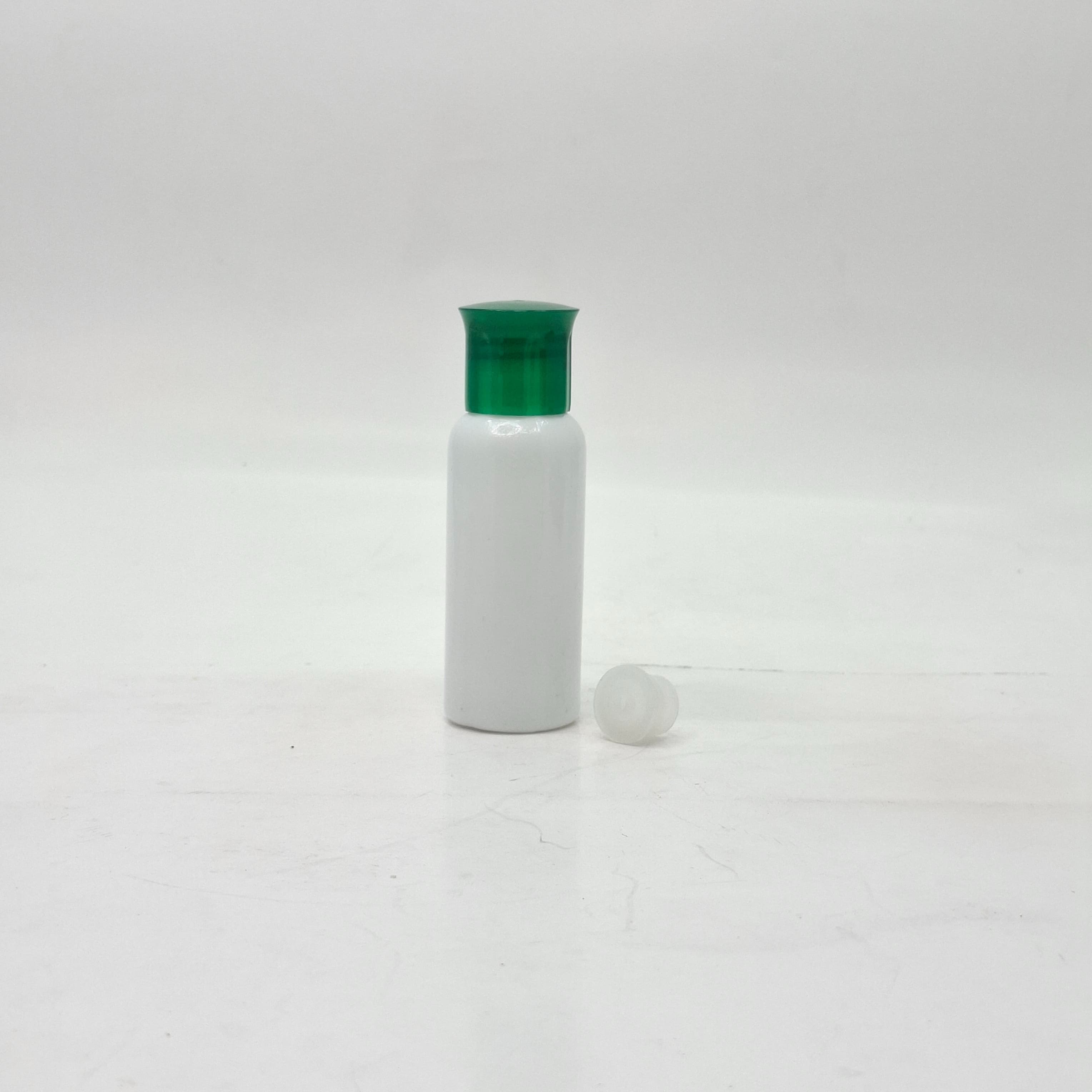 Main image of 40ml Round Bottle White - Oil Lid Green