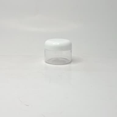 50g Clear Cream Tub - White Lid