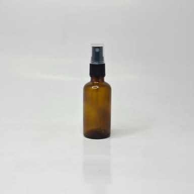 50ml Amber Glass Bottle - Black Spray
