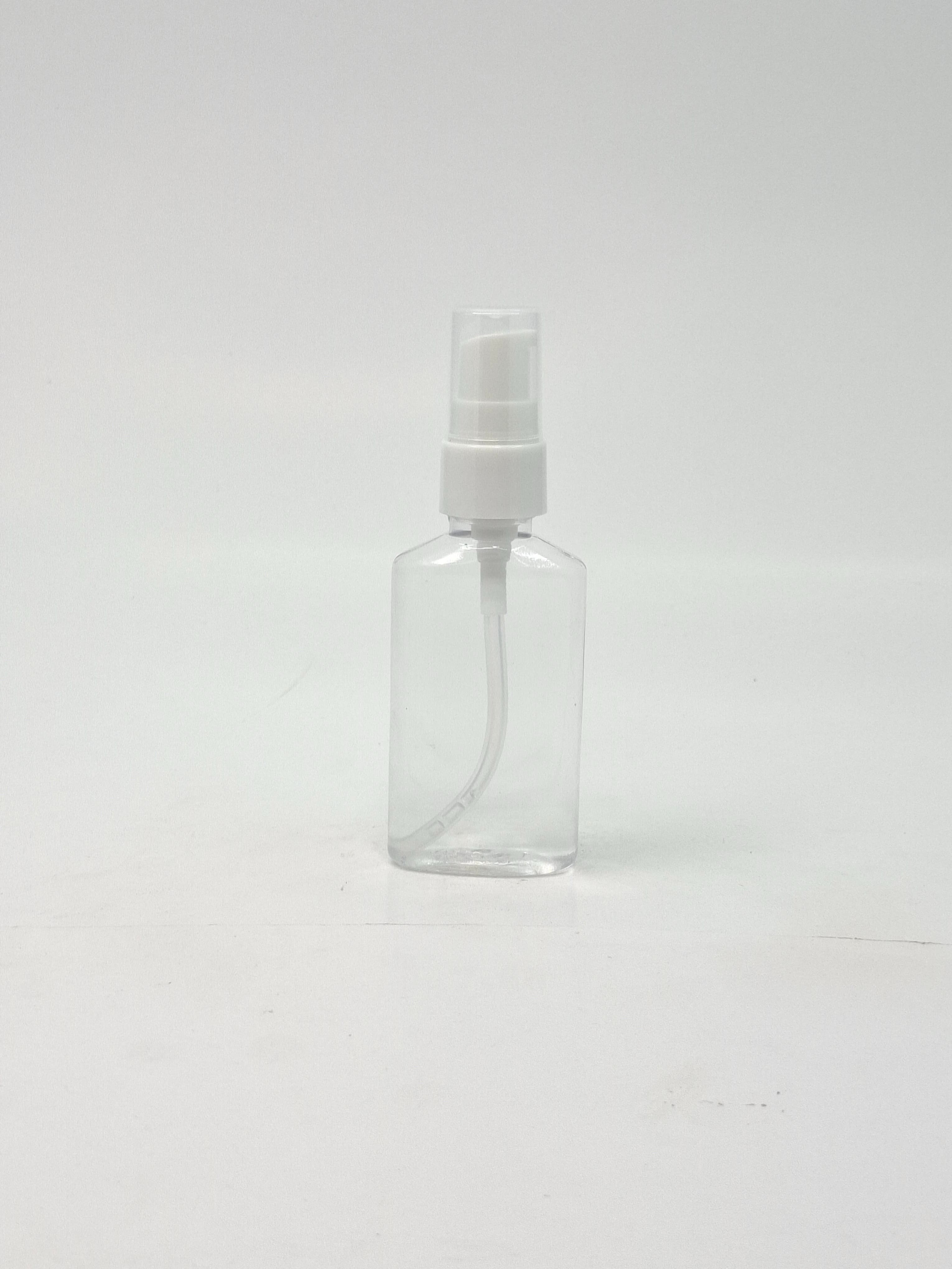 Main image of 50ml Oval Bottle Clear-White Pump 