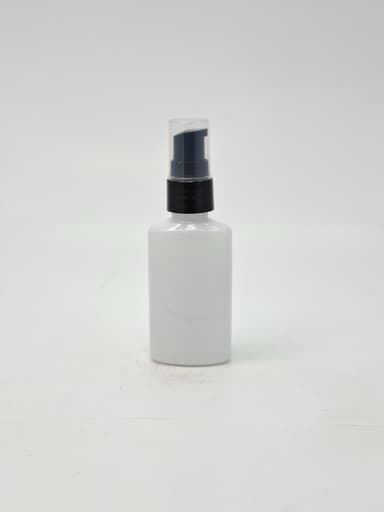 50ml Oval Bottle White - Black Pump