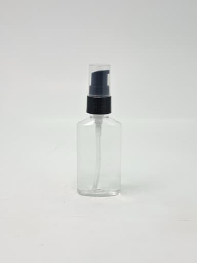 50ml Ovel Bottle Clear - Black Pump