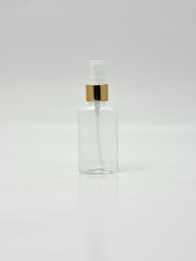 50ml Ovel Bottle Clear - Gold Spray