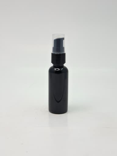 50ml Round Bottle Black - black Pump