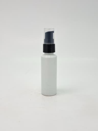50ml Round Bottle White - Black Pump