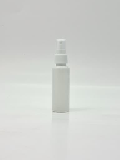 50ml Round Bottle White - White Spray